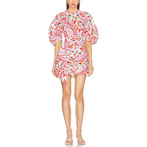 Rhode 'Pia' Red Poplin Dress Size 4